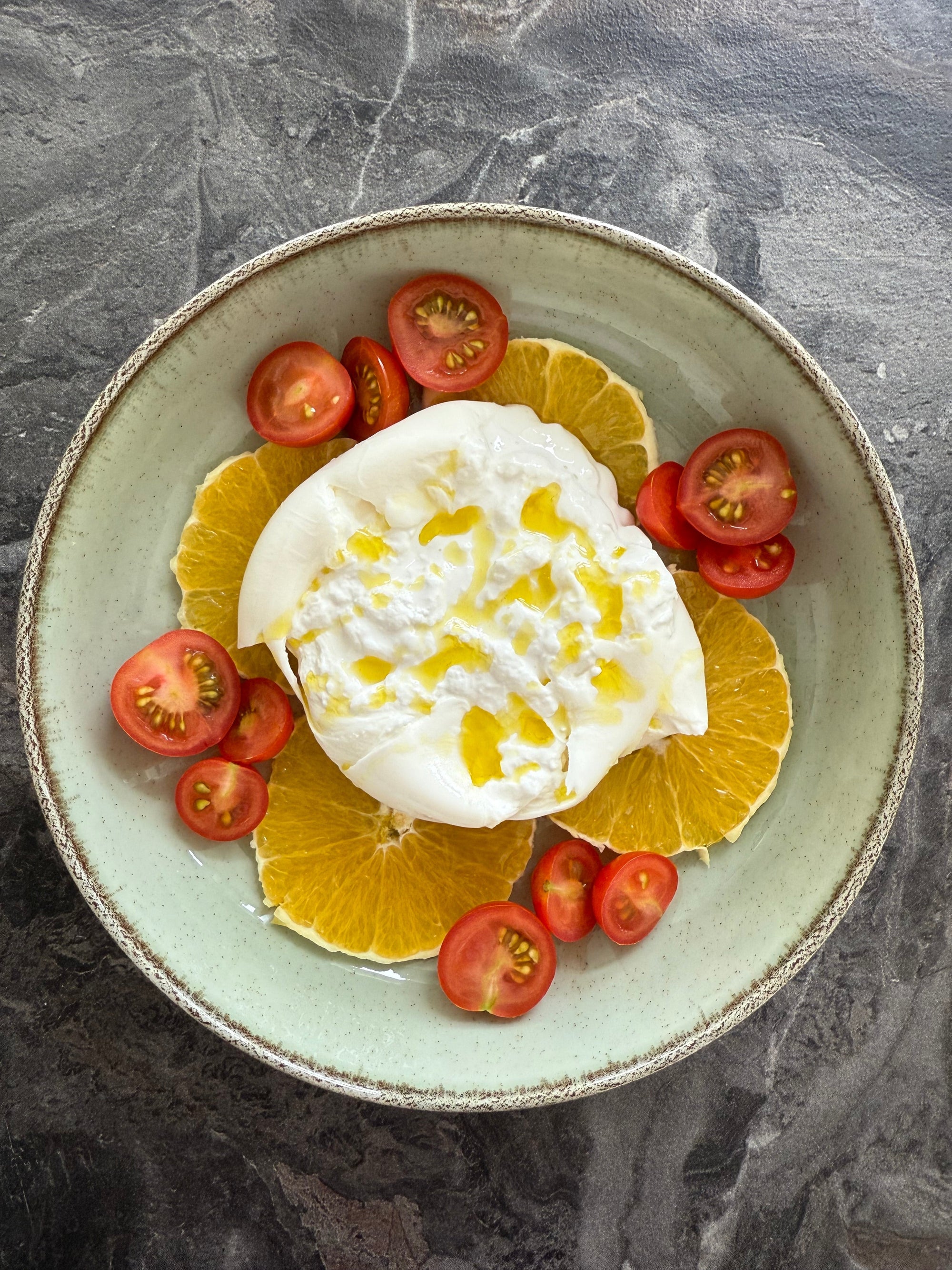 Burrata su apelsinais 🍊